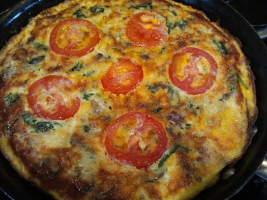 Portabello Mushroom and Spinach Frittata